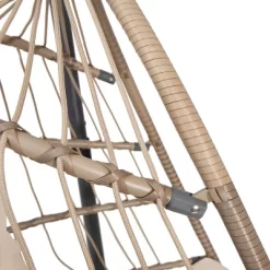 Merrick Lane Riley Foldable Woven Hanging Egg Chair With Removable Cushion And Stand For Indoor And Outdoor Use -Outdoor Garden GUEST 1e01b5f7 f06c 4669 a54a e23e9fec78fc