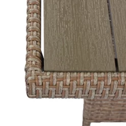 4pc Outdoor Wicker Conversation Set With Cushions - Beige - GODEER -Outdoor Garden GUEST 1e90c185 b3e2 441f b9e9 81b99ac3c762