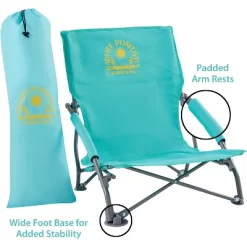 Maui And Sons Comfort Sling Back Bag Beach Camping Picnic Chair Teal -Outdoor Garden GUEST 1efcdbe6 cfb0 4d4e 8c19 ca19a95c60d9
