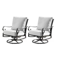 5pc Outdoor Set With 44" Round Aluminum Fire Table Set With 4 Swivel Rocking Chairs & Wind Blocker Lid - Oakland Living 23 5pc Outdoor Set With 44" Round Aluminum Fire Table Set With 4 Swivel Rocking Chairs & Wind Blocker Lid - Oakland Living -Outdoor Garden GUEST 1f056733 9752 4960 99e7 03246f7e31e4