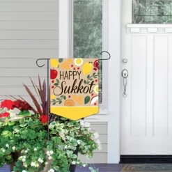 Big Dot Of Happiness Sukkot - Outdoor Home Decorations - Double-Sided Sukkah Jewish Holiday Garden Flag - 12 X 15.25 Inches -Outdoor Garden GUEST 1f3f6bb9 70fd 4075 8771 49aac347e22c