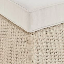 2pk All-Weather Wicker Canaan Outdoor Square Stools With Cushions Brown - Alaterre Furniture -Outdoor Garden GUEST 2038a511 f0cb 480c b8d8 b35d47e98fb2