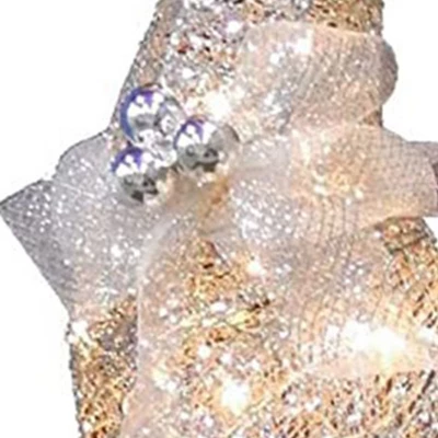 National Tree Company 60-Inch Prelit Silver Standing Reindeer With 105 Clear LED Lights Indoor And Outdoor Holiday Decoration With Ground Stakes 2 National Tree Company 60-Inch Prelit Silver Standing Reindeer With 105 Clear LED Lights Indoor And Outdoor Holiday Decoration With Ground Stakes - Image 2