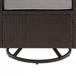 Palm Harbor 5pc Outdoor Wicker Conversation Set With Fire Table - Gray - Crosley -Outdoor Garden GUEST 20edb47f 37f3 486e b568 47f25cf2a067