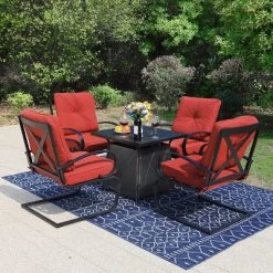 5pc Outdoor Set With Spring Motion Chairs & 28" Fire Table - Captiva Designs 25 5pc Outdoor Set With Spring Motion Chairs & 28" Fire Table - Captiva Designs -Outdoor Garden GUEST 23323a03 89a0 4fb1 99a9 b342bfd5b3d7