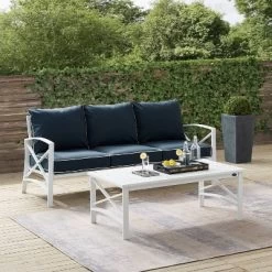 Kaplan 2pc Outdoor Sofa Set - Navy - Crosley 13 Kaplan 2pc Outdoor Sofa Set - Navy - Crosley -Outdoor Garden GUEST 239a9198 394c 48c1 aec4 da10d69490b3