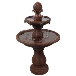 Sunnydaze Decor Sunnydaze Outdoor 2-Tier Solar Powered Water Fountain With Battery Backup And Submersible Pump - 35" -Outdoor Garden GUEST 23ea2c83 1b0b 45b5 92fe 6fdf3ffa3b41