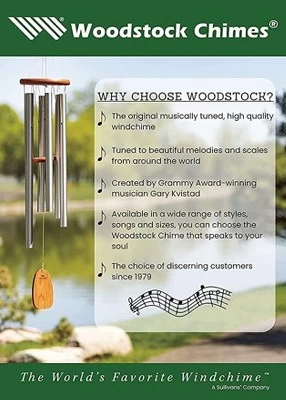 Woodstock Wind Chimes For Outside, Outdoor Decor, Garden And Patio Decor Singing In The Rain Chime, Large (37'') Wind Chime (RAINL) 7 Woodstock Wind Chimes For Outside, Outdoor Decor, Garden And Patio Decor Singing In The Rain Chime, Large (37'') Wind Chime (RAINL) - Image 7