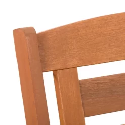 Miramar 5pc Square Wood Patio Bar Height Dining Set - Cinnamon Brown/Black - CorLiving -Outdoor Garden GUEST 261eb4b5 dd5b 42ff bed3 5ad801f68381