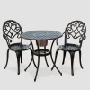 Angeles 3pc Cast Aluminum Bistro Set - Copper - Christopher Knight Home