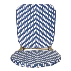 Picardy 3pc Outdoor Aluminum French Bistro Set - Navy/White/Bamboo - Christopher Knight Home -Outdoor Garden GUEST 294d3521 1f72 43e7 b0ce dd494193ddb9