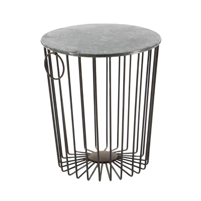 Metal Wire Stool Patio Accent Table - Olivia & May 1 Metal Wire Stool Patio Accent Table - Olivia & May