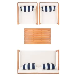 Montez 4pc Living Set With Accent Pillows - Natural/Beige/Navy - Safavieh 12 Montez 4pc Living Set With Accent Pillows - Natural/Beige/Navy - Safavieh -Outdoor Garden GUEST 2a054fb7 1329 41cd 899e 4ea8f142768c