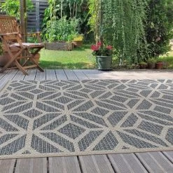 World Rug Gallery Modern Contemporary Geometric Indoor/Outdoor Area Rug -Outdoor Garden GUEST 2a47f6aa 3a48 4dcc 84cb cc2681ca2ba9