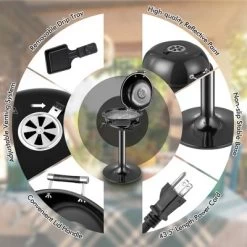 Costway Portable 1600W Electric BBQ Grill With Temperature Control & Grease Collector Red/Black -Outdoor Garden GUEST 2a551e9f 34b4 4a4a 90a7 bfd976b23bc9