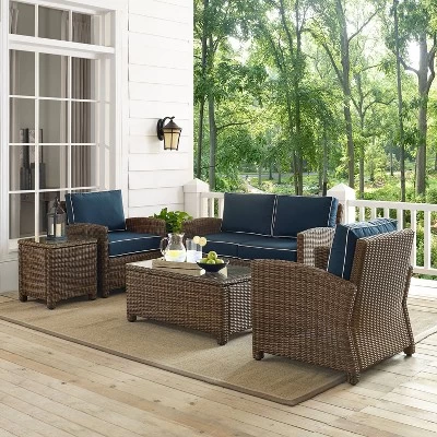 Bradenton 5pc Outdoor Wicker Conversation Set - Crosley 1 Bradenton 5pc Outdoor Wicker Conversation Set - Crosley