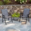 Flash Furniture Black Outdoor Folding Patio Sling Chair (2 Pack)