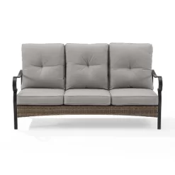 Dahlia Outdoor Steel Sofa Taupe/Matte Black - Crosley 15 Dahlia Outdoor Steel Sofa Taupe/Matte Black - Crosley -Outdoor Garden GUEST 2bacda56 29c5 4a97 90e0 21695aa97058