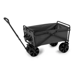 Seina Heavy Duty Steel Collapsible Folding Outdoor Portable Utility Cart Wagon With All Terrain Plastic Wheels And 150 Pound Capacity, Blue/Gray -Outdoor Garden GUEST 2cce0462 d385 4628 bd63 3eecd7c8422a