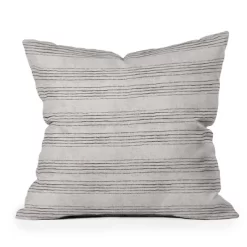 Holli Zollinger Linen Stripe Rustic Outdoor Throw Pillow Black/White - Deny Designs -Outdoor Garden GUEST 2cf74a97 ab38 4478 abee 8c9846b13f5e