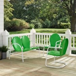Griffith 3pc Outdoor Seating Set - Kelly Green - Crosley 9 Griffith 3pc Outdoor Seating Set - Kelly Green - Crosley -Outdoor Garden GUEST 2d0f60e7 f407 432a 87e2 05d6c0a72618
