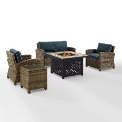 Crosley 5pc Bradenton Steel Outdoor Patio Fire Pit Furniture Set -Outdoor Garden GUEST 2edabb43 5eb4 4049 94c2 5150cbd4ddce