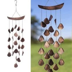 Dawhud Direct 27.5" H Rustic Charcoal Wolf Dreamcatcher Wind Chimes - Outdoor -Outdoor Garden GUEST 2f367f5c 6dae 4b2a a7cc 41a1732792df