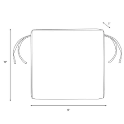 18" X 18" Outdoor Seat Cushion Tamara Natural - Skyline Furniture -Outdoor Garden GUEST 30213c28 9bd5 498f 962e a9c29d4528ff