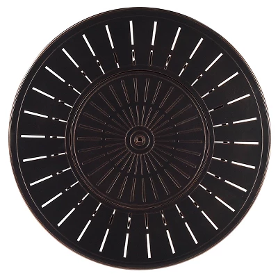 5pc Outdoor Set With 44" Round Aluminum Fire Table Set With 4 Swivel Rocking Chairs & Wind Blocker Lid - Oakland Living 4 5pc Outdoor Set With 44" Round Aluminum Fire Table Set With 4 Swivel Rocking Chairs & Wind Blocker Lid - Oakland Living - Image 4