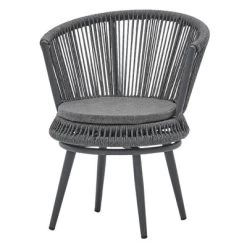 3pc Outdoor Wicker Conversation Set With Cushions - Dark Gray - GODEER -Outdoor Garden GUEST 322b9280 1ffe 42a5 ae12 d14b75df453f