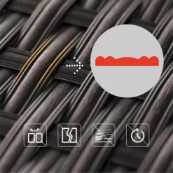 6pc Patio Rattan Furniture Set - Captiva Designs -Outdoor Garden GUEST 33f88398 2365 4cfd ac95 155381db5ae2