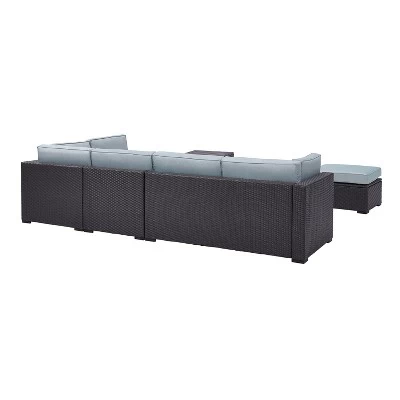 Biscayne 6pc All-Weather Wicker Patio Seating Set - Mist - Crosley 2 Biscayne 6pc All-Weather Wicker Patio Seating Set - Mist - Crosley - Image 2