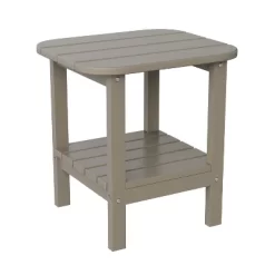 Flash Furniture Newport HDPE 2-Tier Adirondack Side Table - All-Weather - Indoor/Outdoor -Outdoor Garden GUEST 354f303a 8b94 44a1 b988 1c409c2a2249