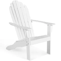 Costway Outdoor Adirondack Chair Solid Wood Durable Patio Garden Furniture GrayNaturalWhite -Outdoor Garden GUEST 357cd785 ecda 4878 a725 ee9ff2856bd4