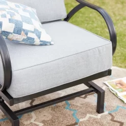 Steel Spring Patio Accent Chair - Lokatse