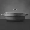 BergHOFF GEM 11" Non-stick Two-Handle Sauté Pan 4.9Qt., Black, Glass Lid