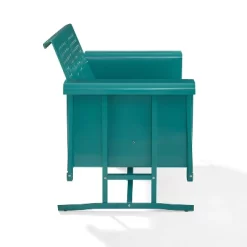 Bates Outdoor Loveseat Glider - Turquoise Gloss - Crosley -Outdoor Garden GUEST 36ec3c4d 1392 4f34 857d 676e3f628e49