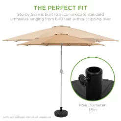 Best Choice Products Fillable Plastic Patio Umbrella Base Stand, Pole Holder W/ Adjustment Knob -Outdoor Garden GUEST 36f6759e 8e1d 4276 b8b3 54d9b786e1ed