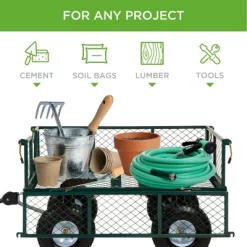 Best Choice Products Heavy-Duty Steel Garden Wagon Lawn Utility Cart W/ 400lb Capacity, Removable Sides, Handle -Outdoor Garden GUEST 37832854 55e4 4f72 91bf 27f7834b0560