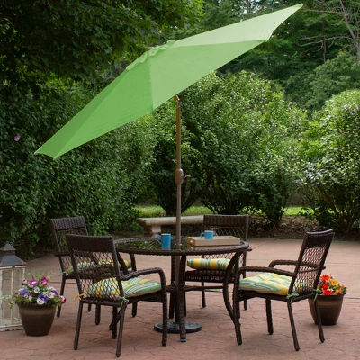 Northlight 9ft Outdoor Patio Market Umbrella With Hand Crank And Tilt, Lime Green 2 Northlight 9ft Outdoor Patio Market Umbrella With Hand Crank And Tilt, Lime Green - Image 2