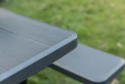 Gardenised Gray Outdoor Foldable Woodgrain Portable Picnic Table Set -Outdoor Garden GUEST 3888e53e 110f 4fc5 baa1 d0f7e6e792d9