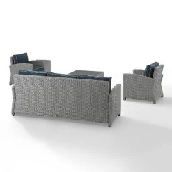 Bradenton 5pc Outdoor Wicker Sofa Set - Crosley -Outdoor Garden GUEST 3891d442 8a39 4ac9 9c46 40a1ee7d804d
