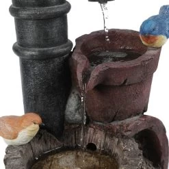 LuxenHome Resin Farmhouse Barrel And Water Pump Outdoor Fountain 12 LuxenHome Resin Farmhouse Barrel And Water Pump Outdoor Fountain -Outdoor Garden GUEST 38ce4102 35ca 45e3 a4fa 720b726b6f27