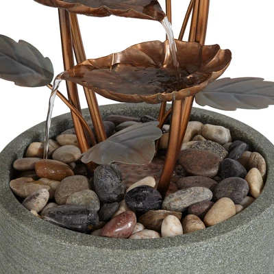 John Timberland Leonisis Rustic Cascading Leaves Outdoor Floor Water Fountain 38 1/2" For Yard Garden Patio Home Deck Lawn Porch House 3 John Timberland Leonisis Rustic Cascading Leaves Outdoor Floor Water Fountain 38 1/2" For Yard Garden Patio Home Deck Lawn Porch House - Image 3