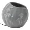 Multicolor Wildflower Ceramic Indoor Water Fountain With Pump - Foreside Home & Garden