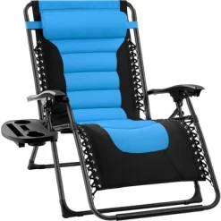 Best Choice Products Oversized Padded Zero Gravity Chair, Folding Outdoor Patio Recliner W/ Headrest, Side Tray -Outdoor Garden GUEST 3ba45159 4f69 4c50 a3a8 8781374c4047