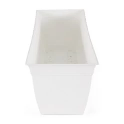 The HC Companies ECW30000A10 Indoor Outdoor 30 Inch Eclipse Series Window Flower Garden Ornamental Planter Box With Removable Attached Saucer, White -Outdoor Garden GUEST 3c1efa43 40c9 47e5 b80d 0918a2cea38b