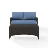 Kiawah 2pc Wicker Patio Seating Set - Blue - Crosley