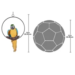 Design Toscano Polly In Paradise Parrot On Ring Perch: Medium -Outdoor Garden GUEST 3ecee2ea 25c1 409e 8535 d841c0990626