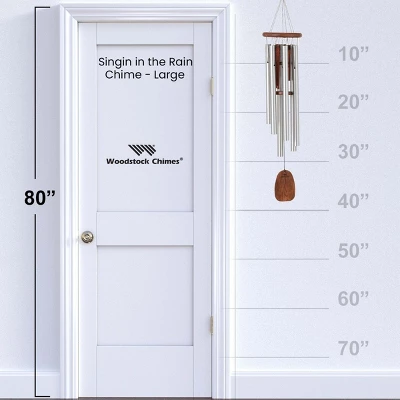 Woodstock Wind Chimes For Outside, Outdoor Decor, Garden And Patio Decor Singing In The Rain Chime, Large (37'') Wind Chime (RAINL) 3 Woodstock Wind Chimes For Outside, Outdoor Decor, Garden And Patio Decor Singing In The Rain Chime, Large (37'') Wind Chime (RAINL) - Image 3